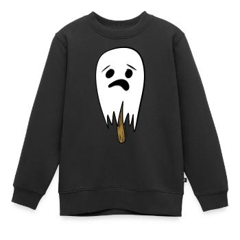 Geist am Stiel Gespenst am Spieß - Kinder Premium Organic Sweatshirt - Schwarz - Vorne - AI Model Kid Female (0cm)
