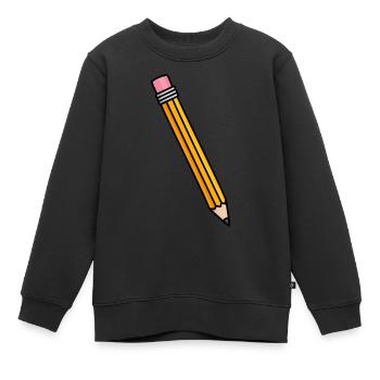 Bleistift - Kinder Premium Organic Sweatshirt - Schwarz - Vorne - AI Model Kid Female (0cm)