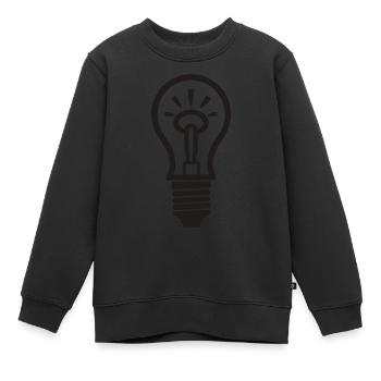 Étincelle d’idée Blub - Sweat Premium enfant bio - noir - Devant - AI Model Kid Female (0cm)