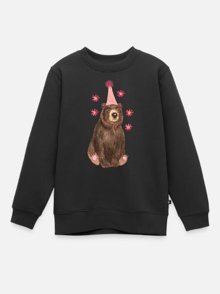 Circus bear with stars - Kids Premium Organic Sweatshirt - 