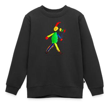 Hampelmann - Kinder Premium Organic Sweatshirt - Schwarz - Vorne - AI Model Kid Female (0cm)
