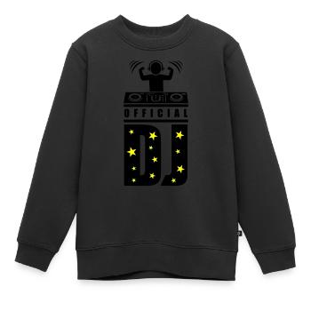 DJ Platines Disc Jockey Soirée - Sweat Premium enfant bio - noir - Devant - AI Model Kid Female (0cm)