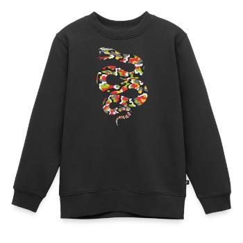 Lebendige Tarnschlange - Kinder Premium Organic Sweatshirt - Schwarz - Vorne - AI Model Kid Female (0cm)