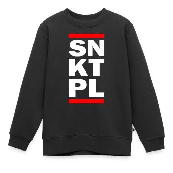 SNKTPL - Kinder Premium Organic Sweatshirt - Schwarz - Vorne - AI Model Kid Female (0cm)