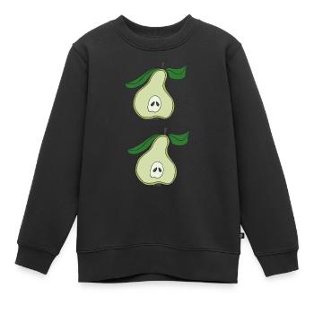 Pear half double - Kids Premium Organic Sweatshirt - black - Front - AI Model Kid Female (0cm)
