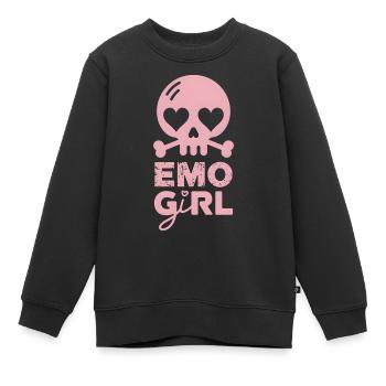 Fille emo ! - Sweat Premium enfant bio - noir - Devant - AI Model Kid Female (0cm)
