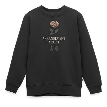 Beerdigung, Florist, Gedenkarrangement, Sympathie - Kinder Premium Organic Sweatshirt - Schwarz - Vorne - AI Model Kid Female (0cm)