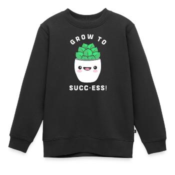 Kakteen Pflanze Kaktus - Kinder Premium Organic Sweatshirt - Schwarz - Vorne - AI Model Kid Female (0cm)