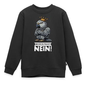 Avant que vous ne demandiez : pas de perroquet gris d’Afrique, perroquet, perroquet, perroquet, perroquet - Sweat Premium enfant bio - noir - Devant - AI Model Kid Female (0cm)