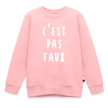 QUOTE IT'S NOT WRONG BLACK - Kids Premium Organic Sweatshirt - rose - Front - AI Model Kid Female (0cm)