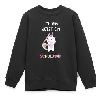 Ich bin jetzt ein Schulkind - Schule Erste Klasse - Kinder Premium Organic Sweatshirt - Schwarz - Vorne - AI Model Kid Female (0cm)