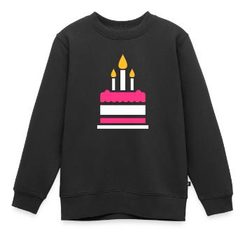 Gâteau - Sweat Premium enfant bio - noir - Devant - AI Model Kid Female (0cm)