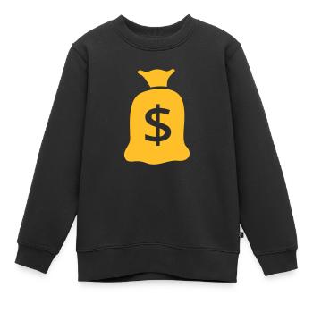 Millionaire - Kids Premium Organic Sweatshirt - black - Front - AI Model Kid Female (0cm)