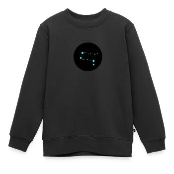 Sternzeichen Zwillinge - Kinder Premium Organic Sweatshirt - Schwarz - Vorne - AI Model Kid Female (0cm)