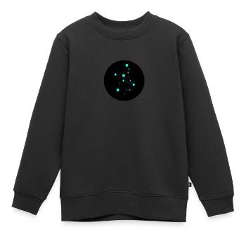 Signe du zodiaque Vierge - Sweat Premium enfant bio - noir - Devant - AI Model Kid Female (0cm)