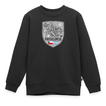 Armoiries du Cerro Torre Patagonia - Sweat Premium enfant bio - noir - Devant - AI Model Kid Female (0cm)