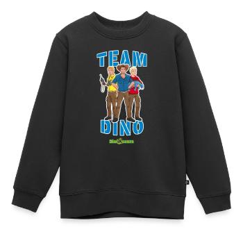 Schleich Dinosaurs Team Dino Chercheur - Sweat Premium enfant bio - noir - Devant - AI Model Kid Female (0cm)