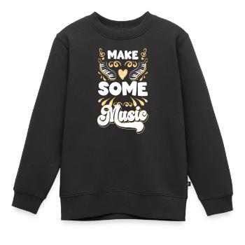 Musiker Leidenschaft Melodie Tanzen - Kinder Premium Organic Sweatshirt - Schwarz - Vorne - AI Model Kid Female (0cm)