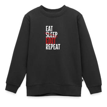 Videobearbeitung Bildbearbeitung Editor PC - Kinder Premium Organic Sweatshirt - Schwarz - Vorne - AI Model Kid Female (0cm)