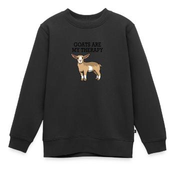 Animaux de la ferme Les chèvres mignonnes sont ma - Sweat Premium enfant bio - noir - Devant - AI Model Kid Female (0cm)