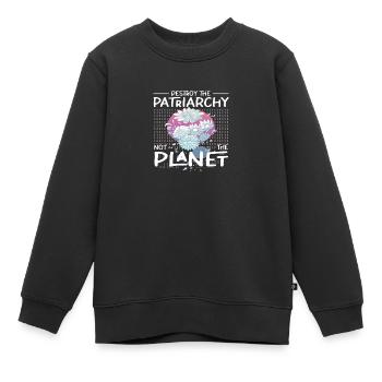 Feminist Feminismus Patriarchat Feministen - Kinder Premium Organic Sweatshirt - Schwarz - Vorne - AI Model Kid Female (0cm)