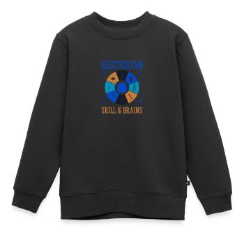 Fähigkeiten und Verstand Elektroingenieur - Kinder Premium Organic Sweatshirt - Schwarz - Vorne - AI Model Kid Female (0cm)