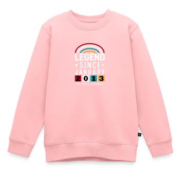 2013 Legend Since Geburtstag Geschenk Januar - Kinder Premium Organic Sweatshirt - Rosa - Vorne - AI Model Kid Female (0cm)