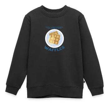 Ich denke an Waffeln Hobby Chef Sirup - Kinder Premium Organic Sweatshirt - Schwarz - Vorne - AI Model Kid Female (0cm)