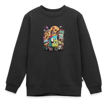 Der Street-Art-Kenner - Kinder Premium Organic Sweatshirt - Schwarz - Vorne - AI Model Kid Female (0cm)