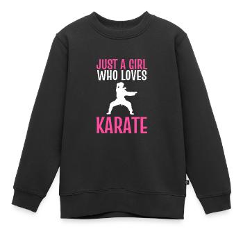 Karate Selbstverteidigung Kampfsport - Kinder Premium Organic Sweatshirt - Schwarz - Vorne - AI Model Kid Female (0cm)