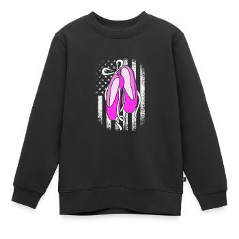 Ballett Ballett-Tänzerin - Kinder Premium Organic Sweatshirt - Schwarz - Vorne - AI Model Kid Female (0cm)