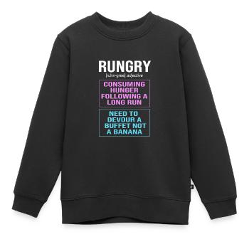 Marathonien Marathonien - Sweat Premium enfant bio - noir - Devant - AI Model Kid Female (0cm)