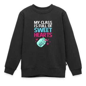 Enseignants de collège - Sweat Premium enfant bio - noir - Devant - AI Model Kid Female (0cm)