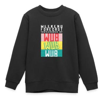 Prédiction du week-end : 100% de chances d’être Wub Wub - Sweat Premium enfant bio - noir - Devant - AI Model Kid Female (0cm)