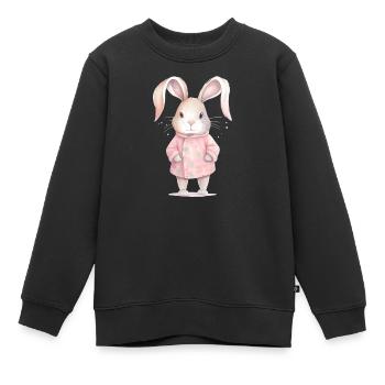 Lapin mignon parfait pour les vêtements pour enfants - Sweat Premium enfant bio - noir - Devant - AI Model Kid Female (0cm)
