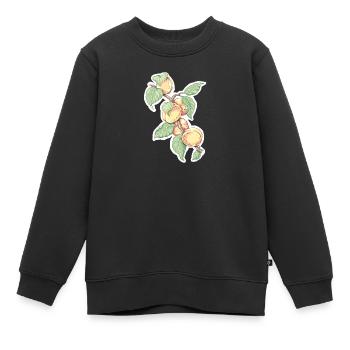 Un brin d’abricots ou de pêches - Sweat Premium enfant bio - noir - Devant - AI Model Kid Female (0cm)