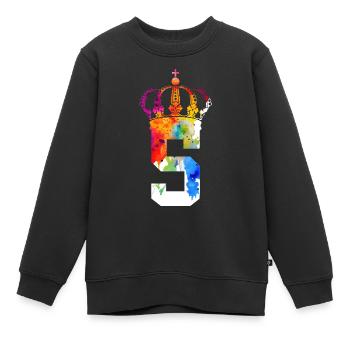 KING 5 JAHRE QUEEN 5. GEBURTSTAG - Kinder Premium Organic Sweatshirt - Schwarz - Vorne - AI Model Kid Female (0cm)