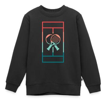 Padel Spielfeld Padeltennis Padelspieler - Kinder Premium Organic Sweatshirt - Schwarz - Vorne - AI Model Kid Female (0cm)