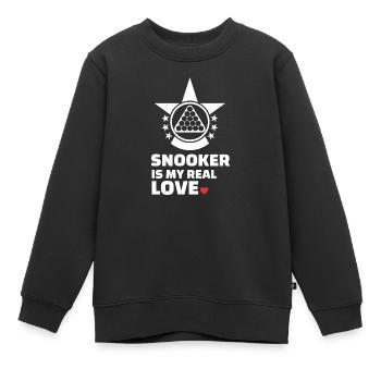 Ich Liebe Snooker - Kinder Premium Organic Sweatshirt - Schwarz - Vorne - AI Model Kid Female (0cm)