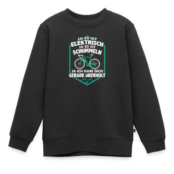 Ja Es Ist Elektrisch Ja Es Ist Schummeln - Kinder Premium Organic Sweatshirt - Schwarz - Vorne - AI Model Kid Female (0cm)