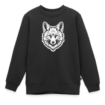 Renards Renards - Sweat Premium enfant bio - noir - Devant - AI Model Kid Female (0cm)