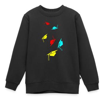 Student symbol - Kinder Premium Organic Sweatshirt - Schwarz - Vorne - AI Model Kid Female (0cm)