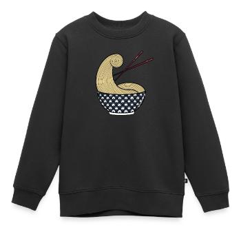 Ramen Spezial Kanagawa - Kinder Premium Organic Sweatshirt - Schwarz - Vorne - AI Model Kid Female (0cm)