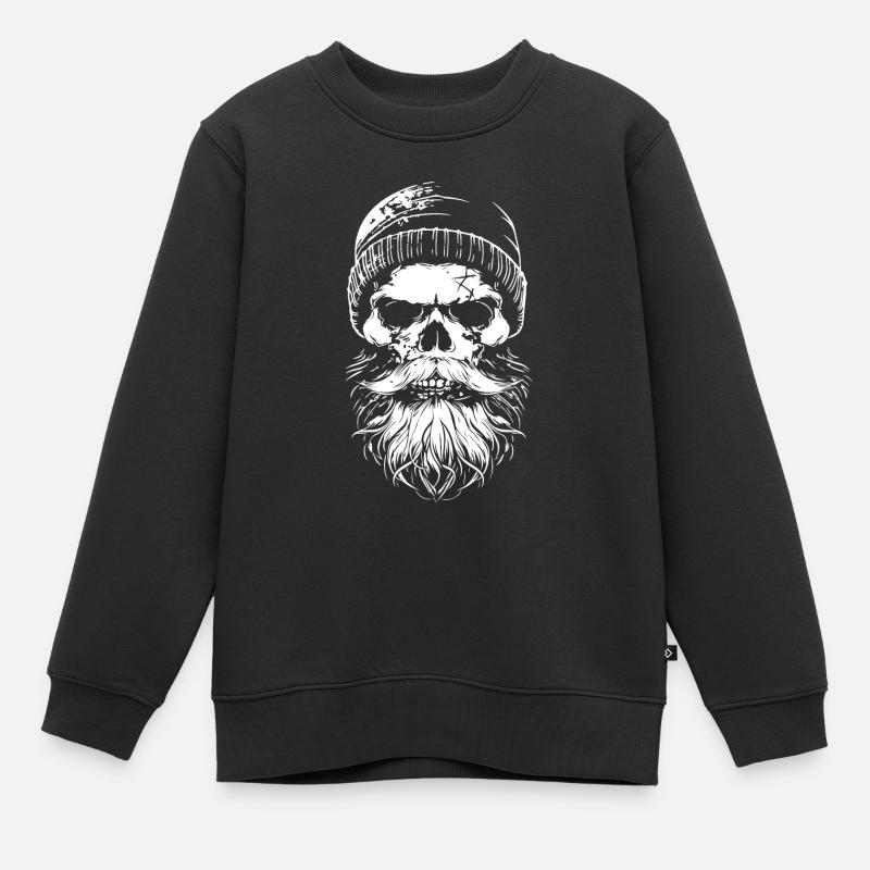 Bûcheron Crâne Bûcheron - Sweat Premium enfant bio - noir