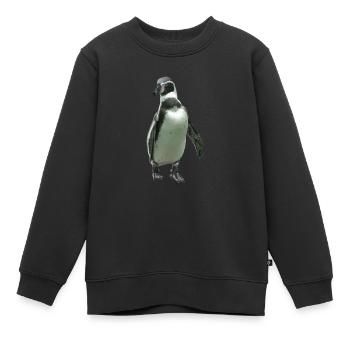 Pinguin - Kinder Premium Organic Sweatshirt - Schwarz - Vorne - AI Model Kid Female (0cm)