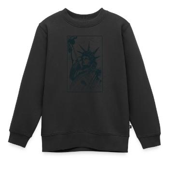 statue de la Liberté - Sweat Premium enfant bio - noir - Devant - AI Model Kid Female (0cm)