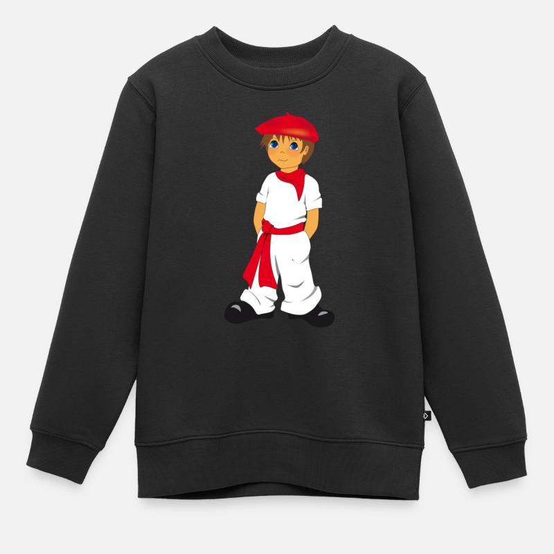 P'tit Basque - Kinder Premium Organic Sweatshirt - Schwarz