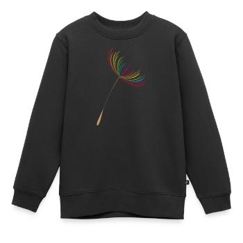 bunter und filigraner Löwenzahn Samen (Pusteblume) - Kinder Premium Organic Sweatshirt - Schwarz - Vorne - AI Model Kid Female (0cm)
