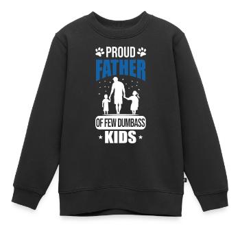 Père fier - Sweat Premium enfant bio - noir - Devant - AI Model Kid Female (0cm)