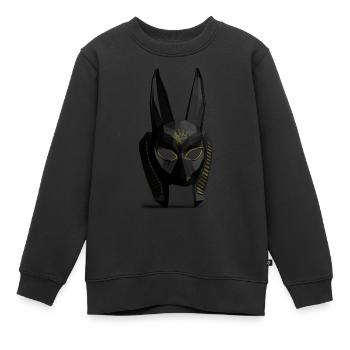 Anubis - Sweat Premium enfant bio - noir - Devant - AI Model Kid Female (0cm)